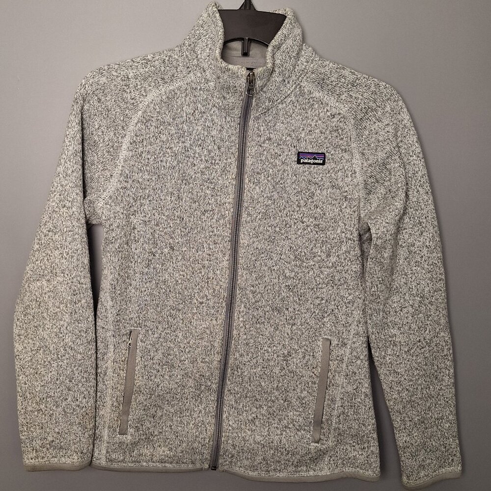Patagonia Better Sweater Full Zipper fleece Jacket Girl's XL Birch White